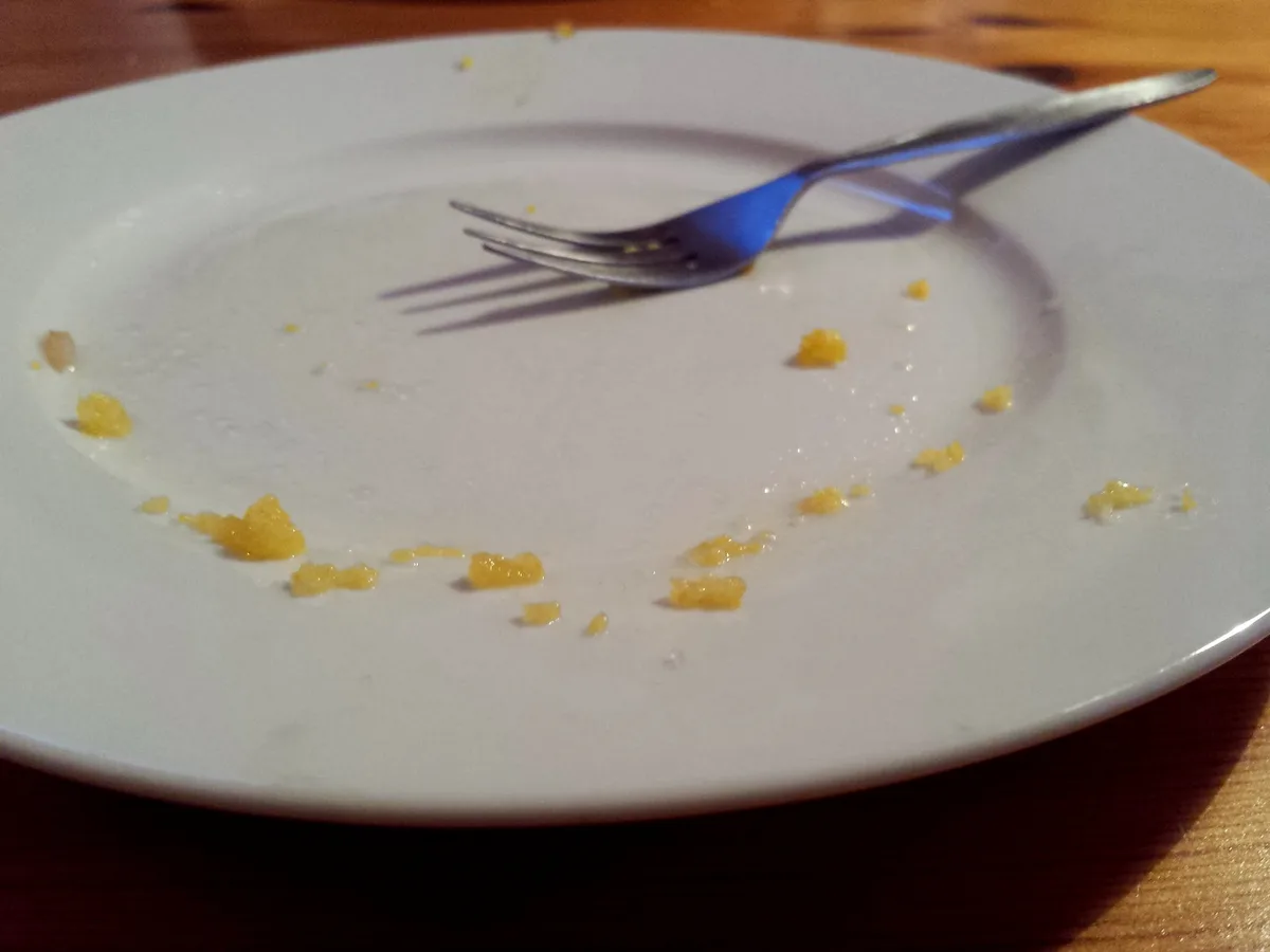 Es war lecker, das Apfel-Birne-Polenta-Küchchen