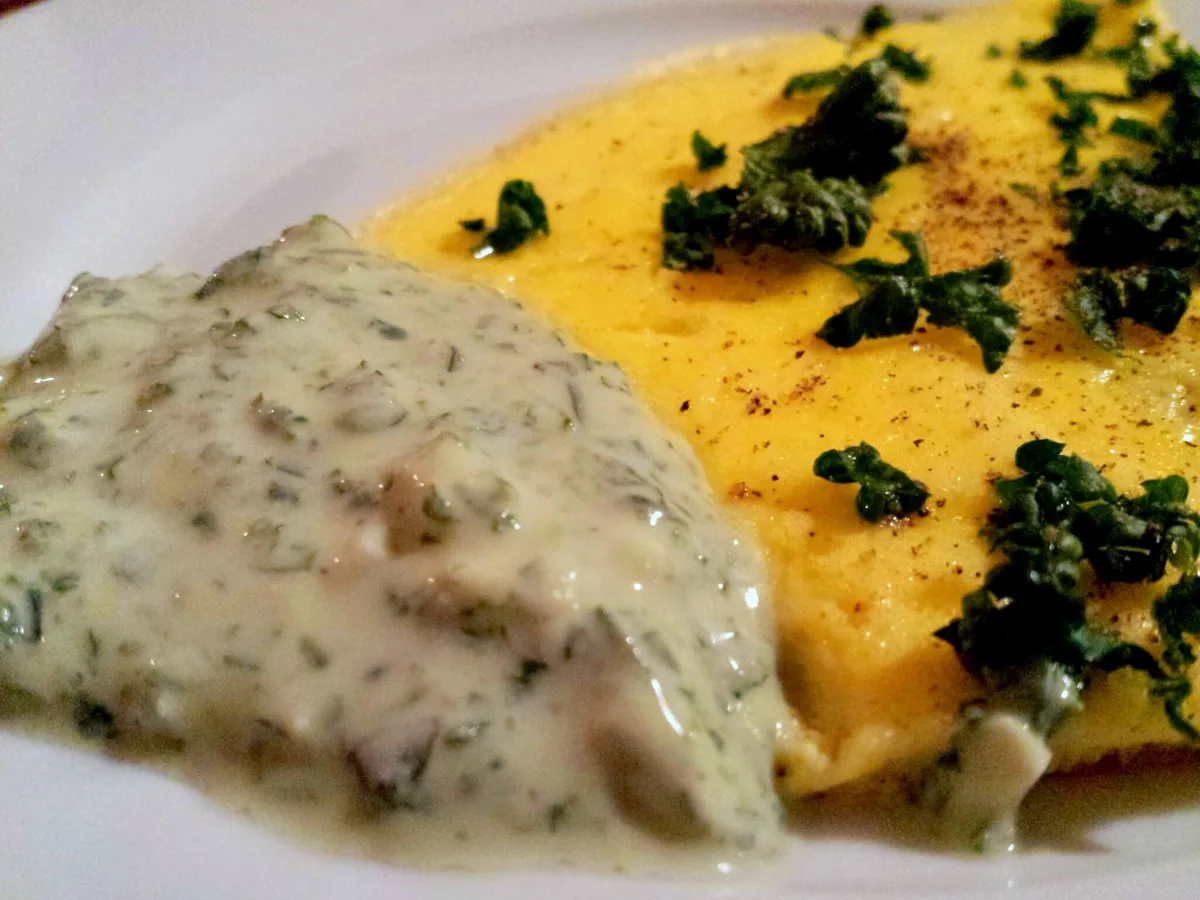 Omelette aus Enteneiern mit Grüner Soße