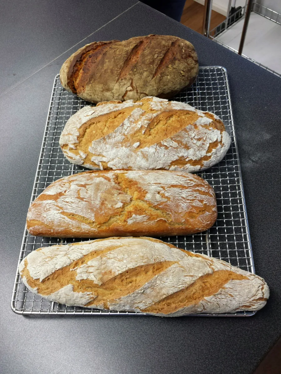 Meine ersten richtigen Brote, Dank Werners geduldiger Anleitung.