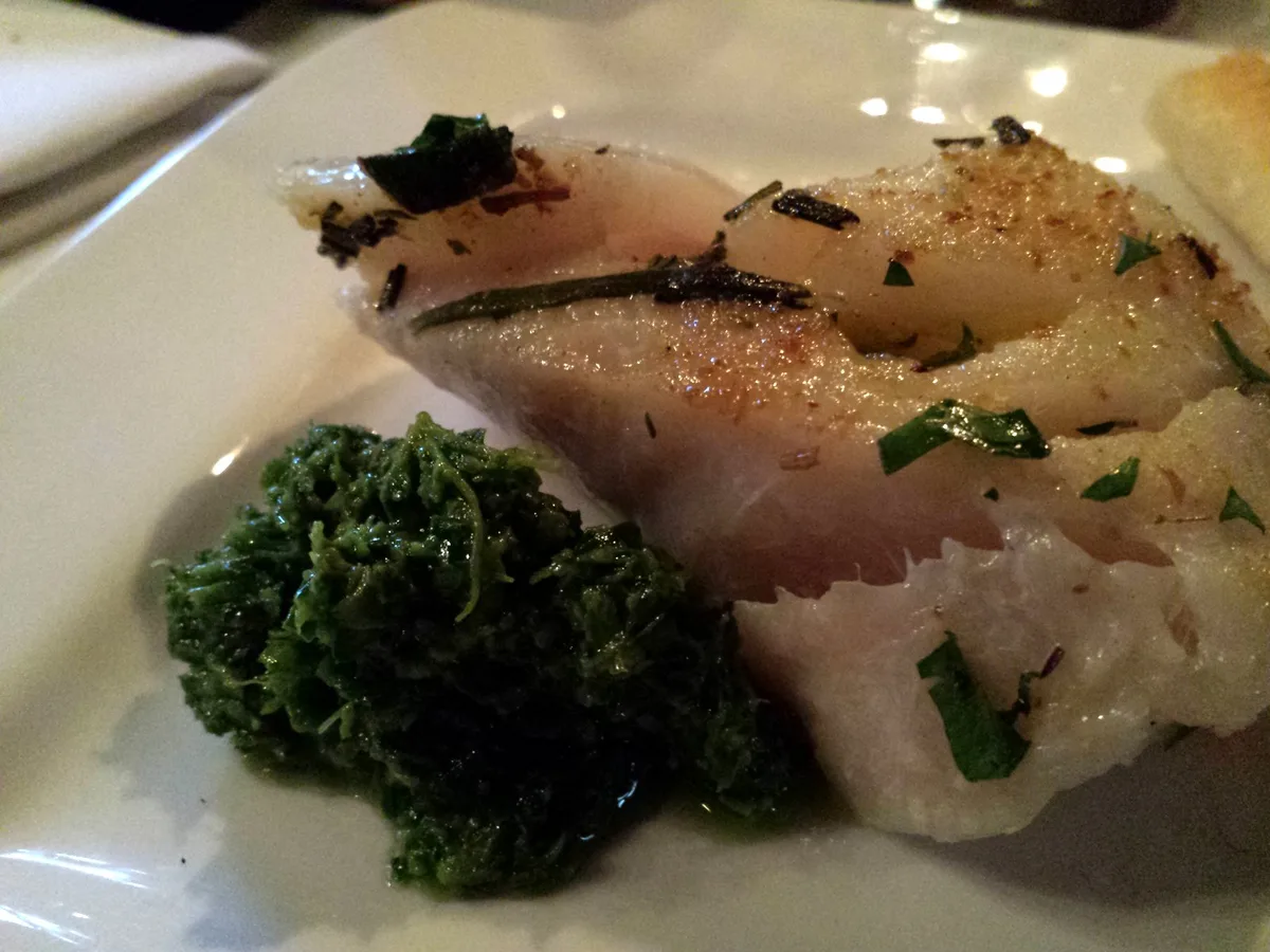 Kabeljaufilet mit Spinat und Kartoffeln